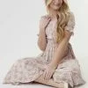 Sweet Salt Dress Tiered Skirt Wrap Cream/Pink Floral -Modest Clothing Sales 1336290 P Tiered Skirt Wrap Dress Cream Pink Floral 165756