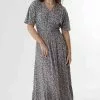 Sweet Salt Dress Dolman Sleeve V Neck Gray Floral -Modest Clothing Sales 1383973 P20Dolman Slv V Neck Dress Gray Floral 468338