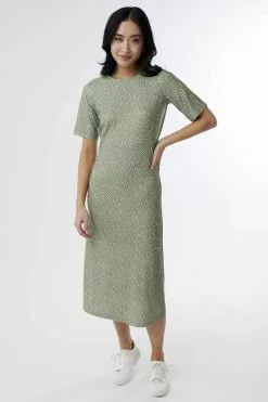 Sweet Salt Dress Darted Skirt Midi Green