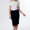 Sweet Salt Skirt Knit Knee Length Pencil Black -Modest Clothing Sales 1395877 P Skirt Knit Knee Length Pencil Black 71883