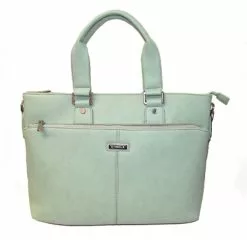 Zip Top Messenger Bag Powder Blue