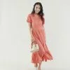 Sweet Salt Dress A Line Midi With Ruffle Coral -Modest Clothing Sales Dress20A20Line20Midi20with20Ruffle20Coral 15423
