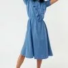 Sweet Salt Dress Ruffle Trim Light Wash -Modest Clothing Sales Dress20Ruffle20Trim20Light20Wash2041186