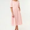 Sweet Salt Dress Sweetheart Neck Pleated Sleeve Pink -Modest Clothing Sales Dress20Sweetheart20Neck20Pleated20Sleeve20Pink2041659