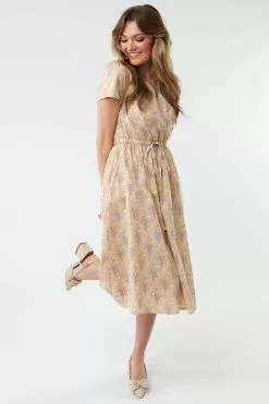 Sweet Salt Dress Yoke Wrap Top Pink/Yellow Floral