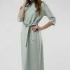Sweet Salt Drop Shoulder 3/4 Sleeve Pencil Dress Gray -Modest Clothing Sales Drop Shoulder 3 4 Sleeve Pencil Dress Gray 360316