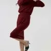 Sweet Salt Knit Pencil Skirt Burgundy -Modest Clothing Sales Knit Pencil Skirt Burgundy 57715