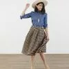 Sweet Salt Skirt Pleated Mesh Gingham Gold/Black -Modest Clothing Sales Skirt20Pleated20Mesh20Gingham20Gold Black 31083
