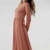 Sweet Salt Square Neck Empire Waist Dress Rust -Modest Clothing Sales Square Neck Empire Waist Dress Rust 360909