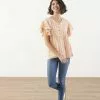 Sweet Salt Top V Neck Short Sleeve Orange White -Modest Clothing Sales Top20V20Neck20Short20Sleeve20Orange20White 17467