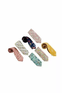 Cotton Stonebridge Skinny Tie Asrtd With Box