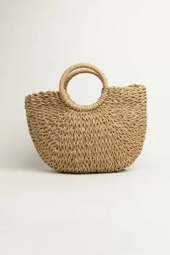 Handbag Half Circle Wicker