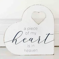 Adams & Co A Piece Of My Heart Lives In Heaven Double Sided 7x7