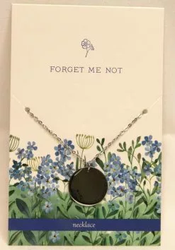 Memorial Necklace Forget Me Not Silver