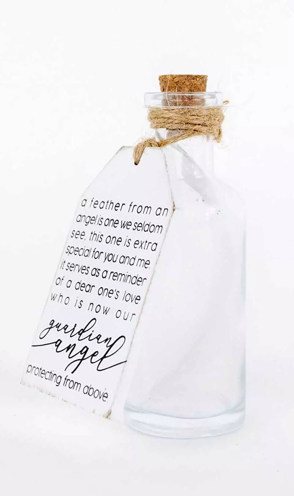 Adams & Co Glass Jar With Feather From Angel Poem 3 Adams & Co Glass Jar With Feather From Angel Poem