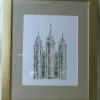 Tausha Schumann Salt Lake Temple Gray Watercolor Matted 17.5x20.5 -Modest Clothing Sales 132998820sl20temple20gray20watercolor2017.5x20
