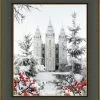Brent Borup Salt Lake City Temple Winter Wonderland 10x12 Charcoal -Modest Clothing Sales 1347517 SALT LAKE TEMPLE WINTER WONDERLAND 1
