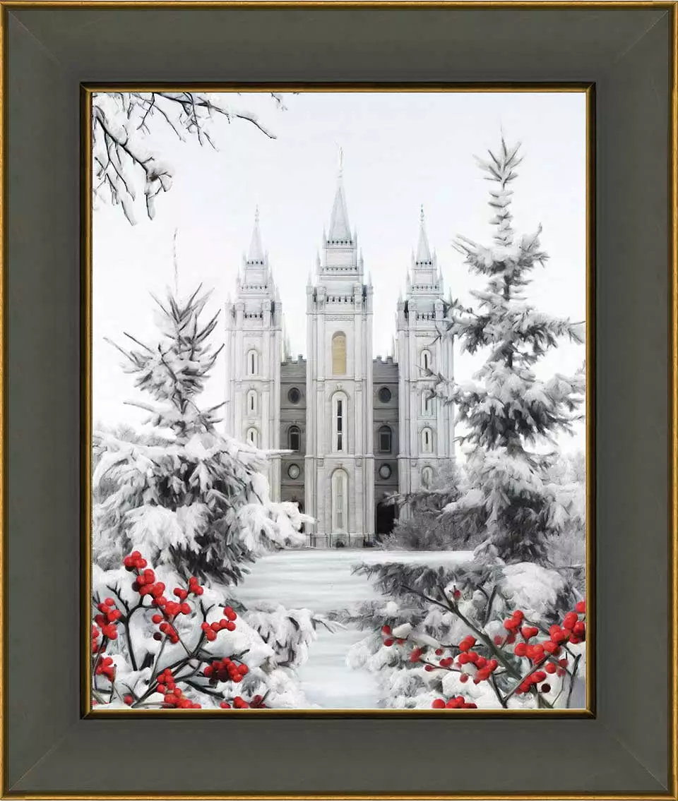Brent Borup Salt Lake City Temple Winter Wonderland 22x26 Black Gold 3 Brent Borup Salt Lake City Temple Winter Wonderland 22x26 Black Gold