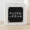 Faith Over Fear Decor White Black -Modest Clothing Sales 1369366 Faith Over Fear Decor White Black 7x7 inch