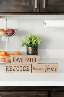 Shelf Sitter Have Faith Rejoice Bless Home Asrtd