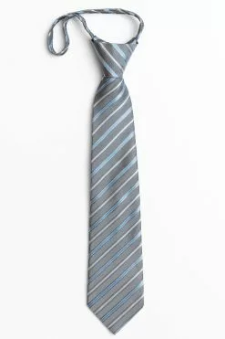 Great To Be 8 Baptism Tie Blue Gray Stripes