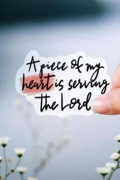 Doodle Beads Sticker A Piece Of My Heart Is Serving The Lord