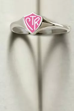 CTR Ring Sterling Silver W/Pink Mini Sizes 1-12