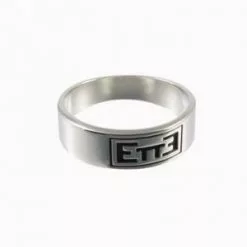 Endure To The End Ring Antiqued Silver Narrow