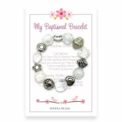 Doodle Beads My Baptismal Bracelet White Small