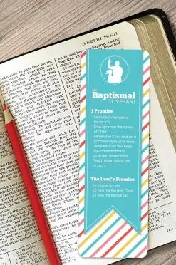 Bookmark Baptism Covenant Teal Girl