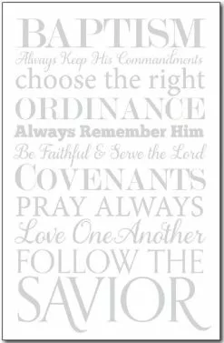 Baptism Program Cover White Words