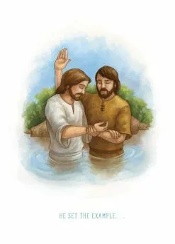Card He Set The Example Baptism