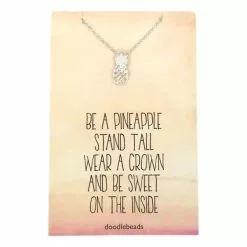 Doodle Beads Necklace Be A Pineapple Silver