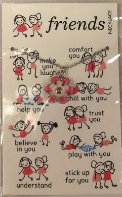 Necklace Silver Flower Friends