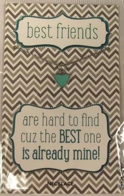 Necklace Silver Heart Bestfriends