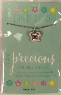 Necklace Silver Butterfly I Am A Child Of God