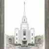 Brent Borup Brigham City Temple 15x18 Gray Frame -Modest Clothing Sales Brigham20City2011x14201225914