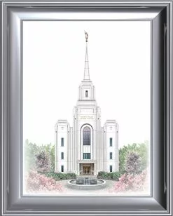 Brent Borup Brigham City Temple 19x23 Silver Frame