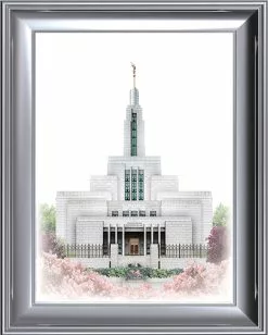 Brent Borup Draper Temple 19x23 Silver Frame