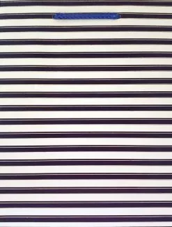Gift Bag Stripes Blue White