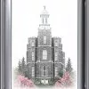 Brent Borup Logan Temple 19x23 Silver Frame -Modest Clothing Sales Logan2016x20201225877