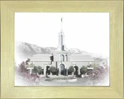 Brent Borup Mt Timpanogas Temple 30x36 Natural Frame