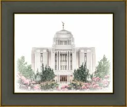 Brent Borup Meridian Temple 30x36 Black/Gold Frame