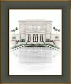 Brent Borup Mesa Temple 30x36 Black/Gold Frame