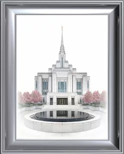 Brent Borup Ogden Temple 19x23 Silver Frame