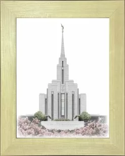 Brent Borup Oquirrh Mt Temple 30x36 Natural Frame