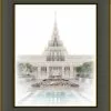 Brent Borup Phoenix Temple 30x36 Black/Gold Frame -Modest Clothing Sales PHX2024x30201226195