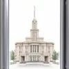 Brent Borup Payson Temple 19x23 Silver Frame -Modest Clothing Sales Payson2016x20201226478