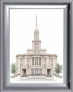 Brent Borup Payson Temple 19x23 Silver Frame