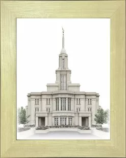 Brent Borup Payson Temple 30x36 Natural Frame